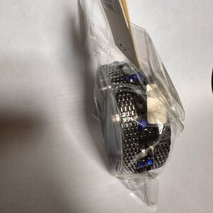 Mia Collection Silver Tone and Turquoise Stretch Bracelet